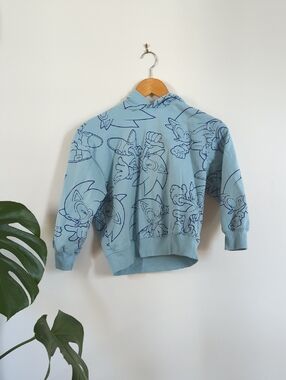 Kids Blue Sonic The Hedgehog Hoodie